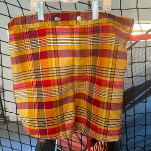 VINTAGE MEN’s SWIM SHORTS - CAMPUS PLAID! Size 38 - one owner - great shape!